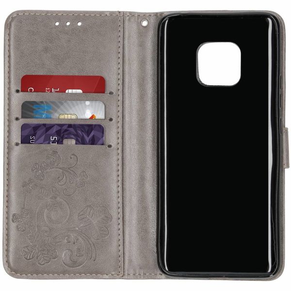 Etui de téléphone Fleurs de Trèfle Huawei Mate 20 Pro - Gris