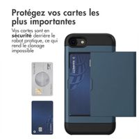 imoshion Coque arrière avec porte-cartes Apple iPhone SE (2022 / 2020) / 8 / 7 - Bleu foncé