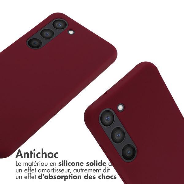 imoshion Coque en silicone avec cordon Samsung Galaxy S23 - Rouge foncé