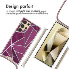 imoshion Coque Design avec cordon Samsung Galaxy S24 Ultra - Bordeaux Graphic