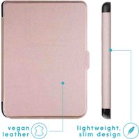 imoshion Étui de liseuse portefeuille Slim Hard Tolino Shine 4 - Rose Dorée