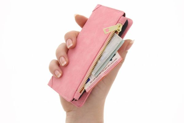 Porte-monnaie de luxe iPhone Xr - Rose