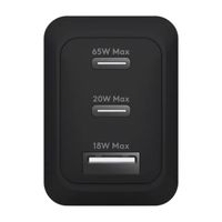 dbramante1928 Chargeur Re-charge 2x USB-C 65 W et USB-A 18 W - Noir