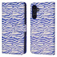imoshion Étui de télephone portefeuille Design Samsung Galaxy A34 (5G) - White Blue Stripes