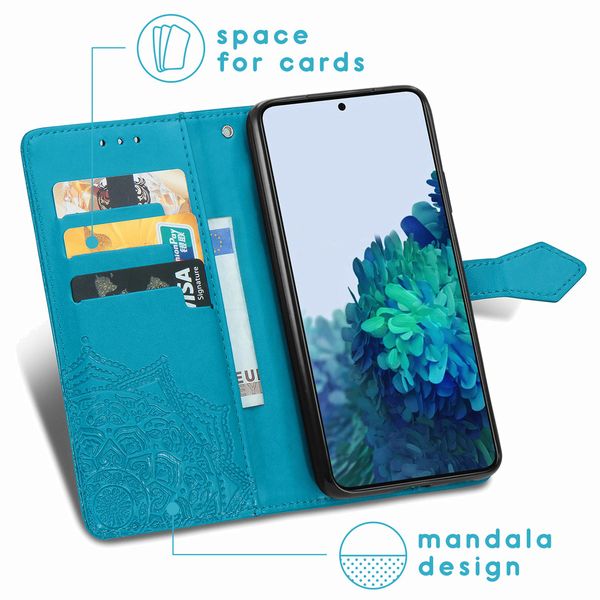 imoshion Etui de télephone Mandala Samsung Galaxy S21 - Turquoise