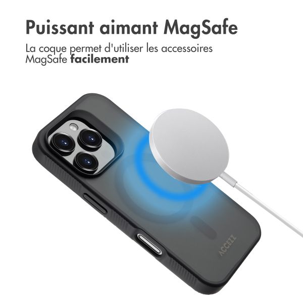 Accezz Coque Givrée Robuste avec MagSafe iPhone 16 Pro - Noir