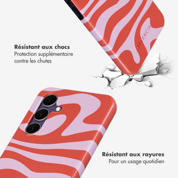 Selencia Coque arrière Vivid Samsung Galaxy S24 FE - Dream Swirl Pink