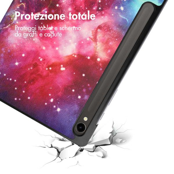 imoshion Coque tablette Design Trifold Samsung Galaxy Tab S9 11.0 pouces - Space