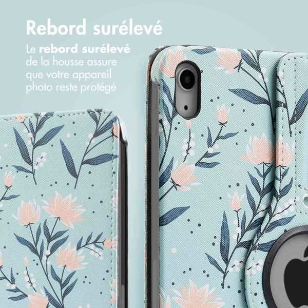 imoshion Coque tablette Design rotatif à 360° Apple iPad 11 (2025) 11 pouces A16 / iPad 10 (2022) 10.9 pouces - Flowers