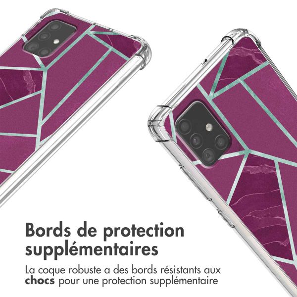 imoshion Coque Design avec cordon Samsung Galaxy A51 - Bordeaux Graphic