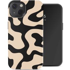 Selencia Coque arrière Vivid avec MagSafe Apple iPhone 13 - Art Wave Black