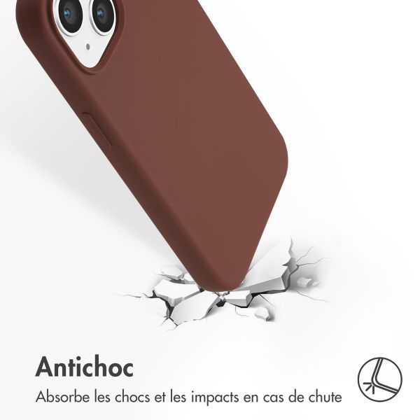 Accezz Coque Liquid Silicone avec MagSafe Apple iPhone 15 - New Tea Brown