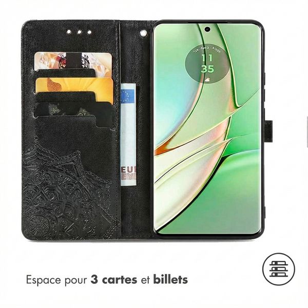 imoshion Etui de télephone Mandala Motorola Edge 40 - Noir