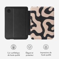 Selencia Étui de liseuse portefeuille Vivid Kobo Clara Colour / Clara BW - Art Wave Black