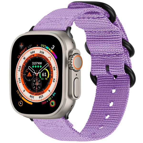 imoshion Bracelet en nylon Apple Watch Series 1-10 / SE / Ultra (2) - 42/44/45/46/49 mm - Violet