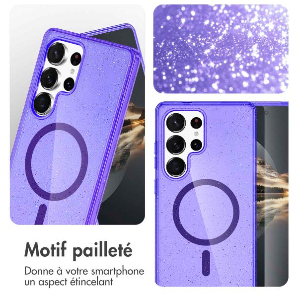 imoshion Coque Sparkle avec MagSafe Samsung Galaxy S25 Ultra - Violet