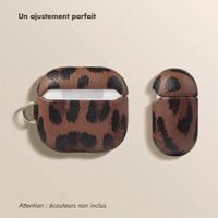 Selencia Coque Sabi motif panthère  Apple Airpods 4 - Mocha Brown