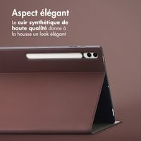 Accezz Coque tablette Classic Samsung Galaxy Tab S10 Plus / Tab S9 FE Plus / Tab S9 Plus - Marron