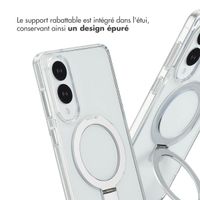 Accezz Coque Ring Stand avec MagSafe Samsung Galaxy S25 Edge - Transparent