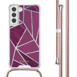 imoshion Coque Design avec cordon Samsung Galaxy S22 - Bordeaux Graphic