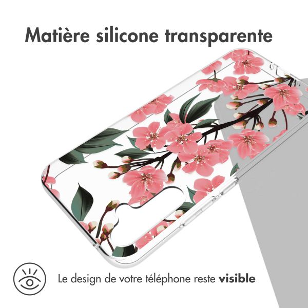 imoshion Coque Design Samsung Galaxy A34 (5G) - Fleur - Rose / Vert