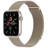 imoshion Bracelet magnétique milanais Apple Watch Series 1 - 11 / SE / Ultra (44/45/46/49 mm) - Taille S - Starlight