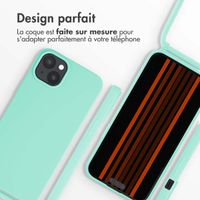 imoshion Coque en silicone avec cordon Apple iPhone 15 Plus - Vert menthe