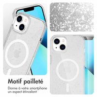 imoshion Coque Pailletée avec MagSafe Apple iPhone 14 - Paillettes Transparent