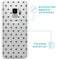 imoshion Coque Design Samsung Galaxy S9 - Cœurs - Noir