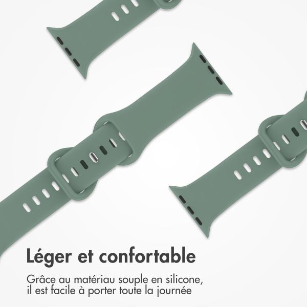 imoshion Bracelet en silicone⁺ Apple Watch Series 1 t/m 9 / SE (38/40/41 mm) | Series 10 / 11 (42 mm) - Taille S/M - Pine