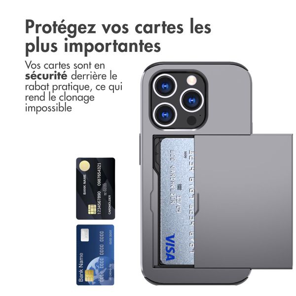 imoshion Coque arrière avec porte-cartes iPhone 15 Pro - Gris