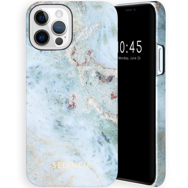 Selencia Coque Maya Fashion iPhone 12 (Pro) - Marble Blue