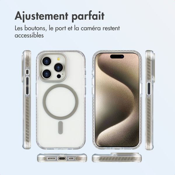 imoshion Coque Combat MagSafe Apple iPhone 15 Pro - Gris