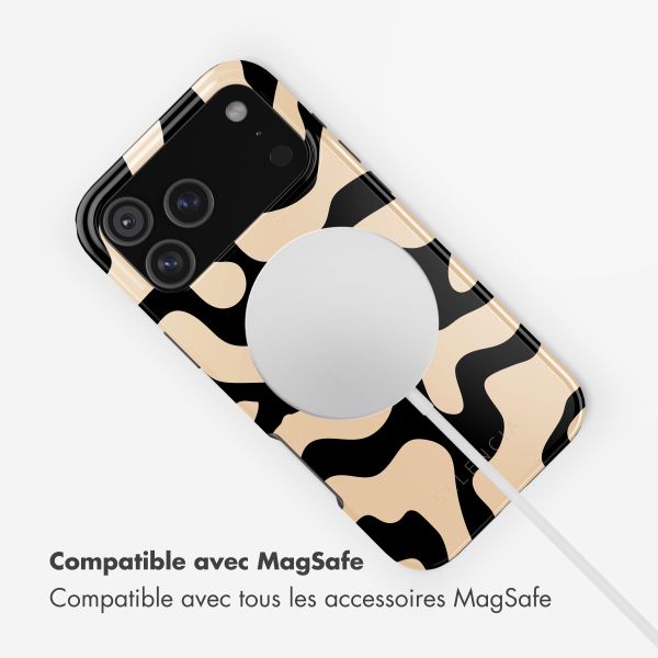 Selencia Coque arrière Vivid avec MagSafe Apple iPhone 17 Pro Max - Art Wave Black