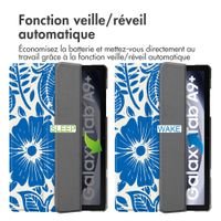 imoshion Coque tablette Design Trifold Samsung Galaxy Tab A11 Plus / A9 Plus - Flower Tile