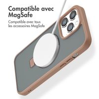 Accezz Coque Ring Stand avec MagSafe Apple iPhone 14 Pro Max - Marron