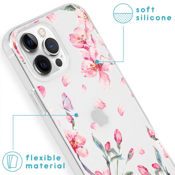 imoshion Coque Design iPhone 13 Pro - Fleur - Rose