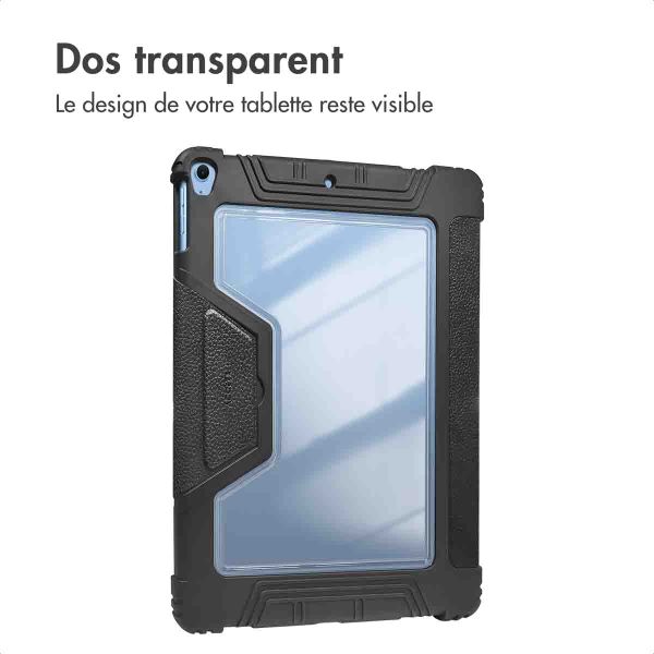 Accezz Coque tablette Rugged Trifold Apple iPad 11 (2025) 11 pouces A16 / iPad 10 (2022) 10.9 pouces - Noir