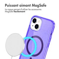 imoshion Coque Pailletée avec MagSafe Apple iPhone 14 - Paillettes Violet