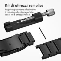Accezz Bracelet en acier Titane mat Apple Watch | 44/45/46/49 mm - Noir