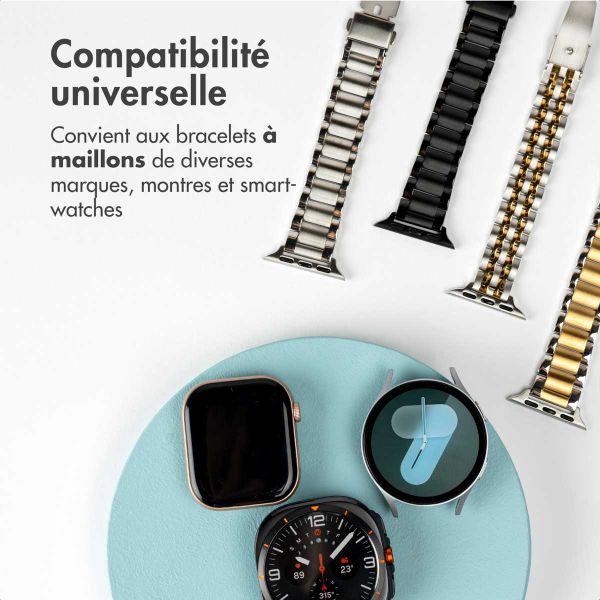 imoshion Kit premium pour bracelets de smartwatch – Raccourcisseur de bracelets de smartwatch / montre – Noir