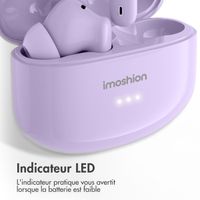 imoshion ﻿Écouteurs Aura Pro - Écouteurs sans fil - Écouteurs sans fil Bluetooth - Avec fonction de réduction du bruit ANC - Lavender Lilac