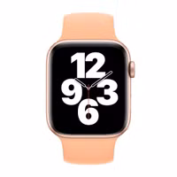 Apple Bracelet Boucle unique en Silicone Apple Watch | 44/45/46/49 mm - Taille 11 - Cantaloupe