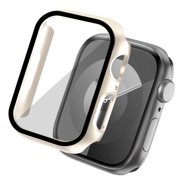 imoshion Coque rigide à couverture complète pour Apple Watch Series 7 / 8 / 9 - 41 mm - Starlight