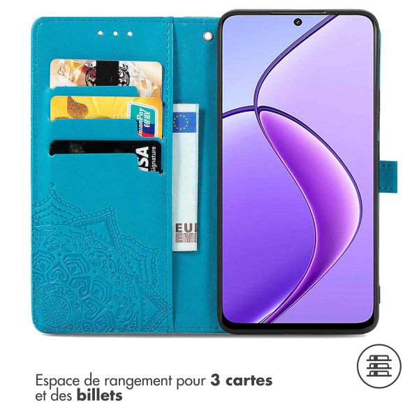 imoshion Etui de télephone Mandala Oppo Reno 12F 5G - Turquoise