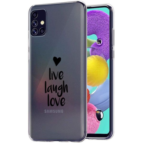 imoshion Coque Design Samsung Galaxy A51 - Live Laugh Love - Noir