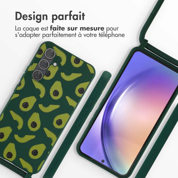 imoshion Coque design en silicone avec cordon Samsung Galaxy A54 (5G) - Avocado Green