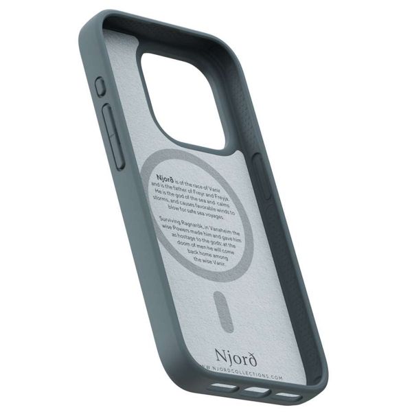 Njorð Collections Coque en tissu MagSafe iPhone 15 Pro - Dark Grey