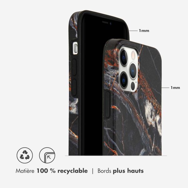 Selencia Aurora Coque Fashion iPhone 12 (Pro) - ﻿Coque durable - 100 % recyclée - Marbre Noir