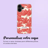 Coque personnalisée avec des fleurs iPhone 16 - Transparent